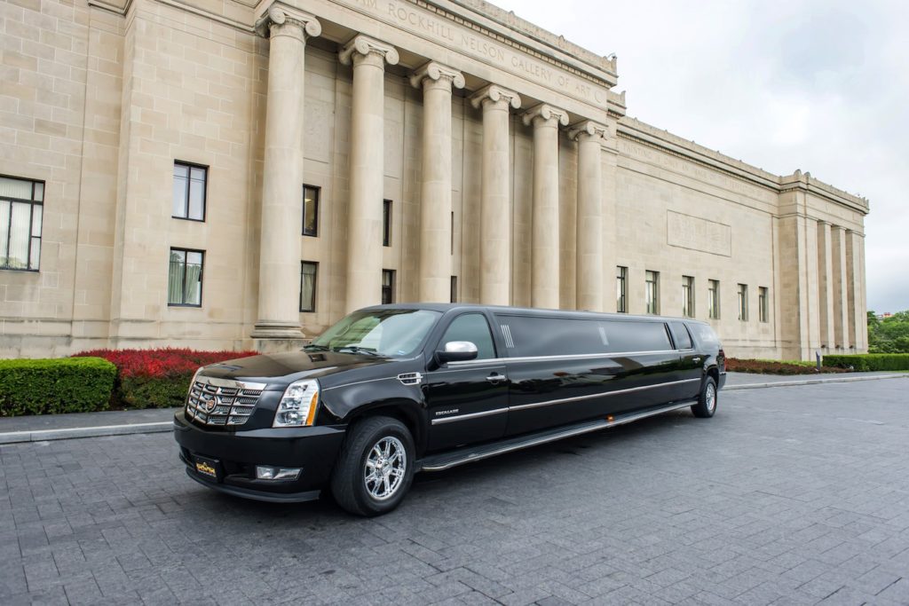 Showtime Transportation Kansas City Black Escalade Limo near Memorial